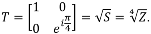 The image shows a mathematical equation involving matrices and roots.